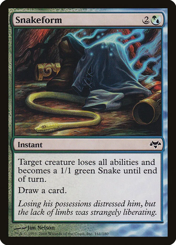 2008 Eventide Snakeform common #161 unlisted card image