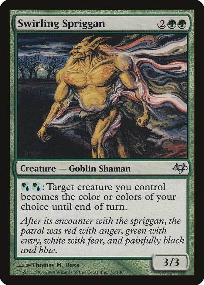 2008 Eventide Swirling Spriggan uncommon #76 unlisted card image