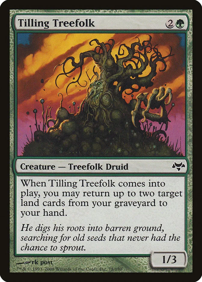2008 Eventide Tilling Treefolk common #78 unlisted card image