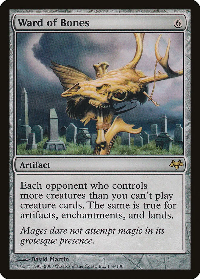 2008 Eventide Ward of Bones rare #174 unlisted card image