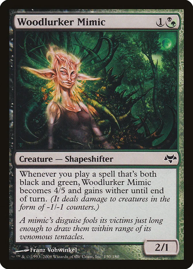 2008 Eventide Woodlurker Mimic common #130 unlisted card image
