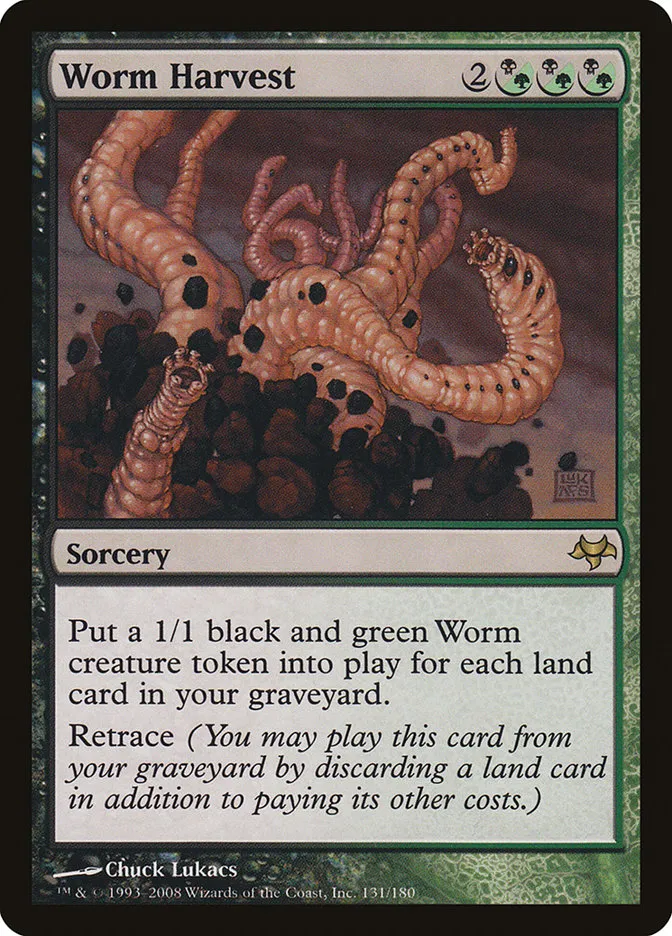 2008 Eventide Worm Harvest rare #131 unlisted card image