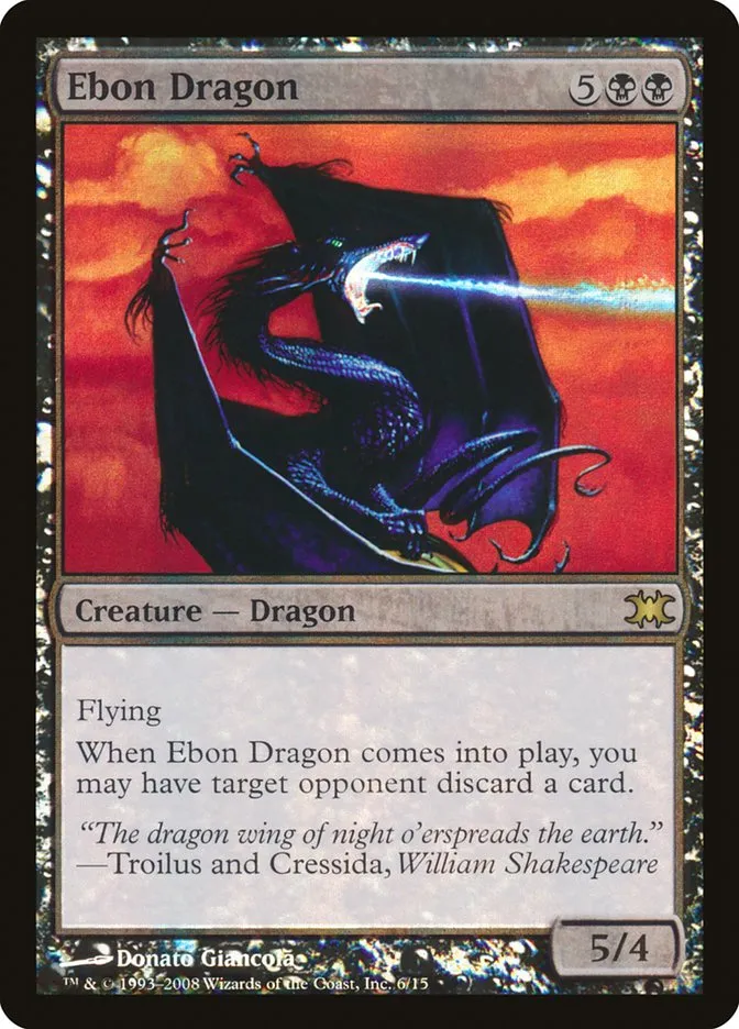 2008 From the Vault: Dragons Ebon Dragon rare #6 unlisted card image