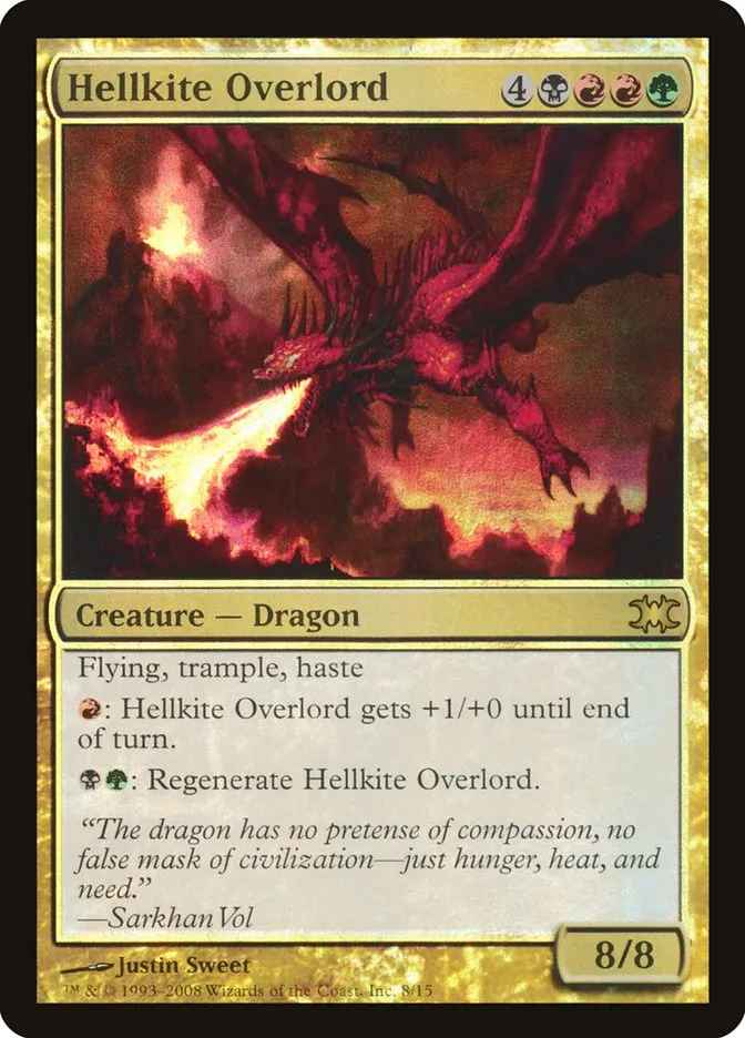 2008 From the Vault: Dragons Hellkite Overlord rare #8 unlisted card image