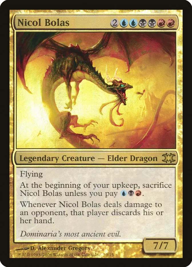 2008 From the Vault: Dragons Nicol Bolas rare #10 unlisted card image