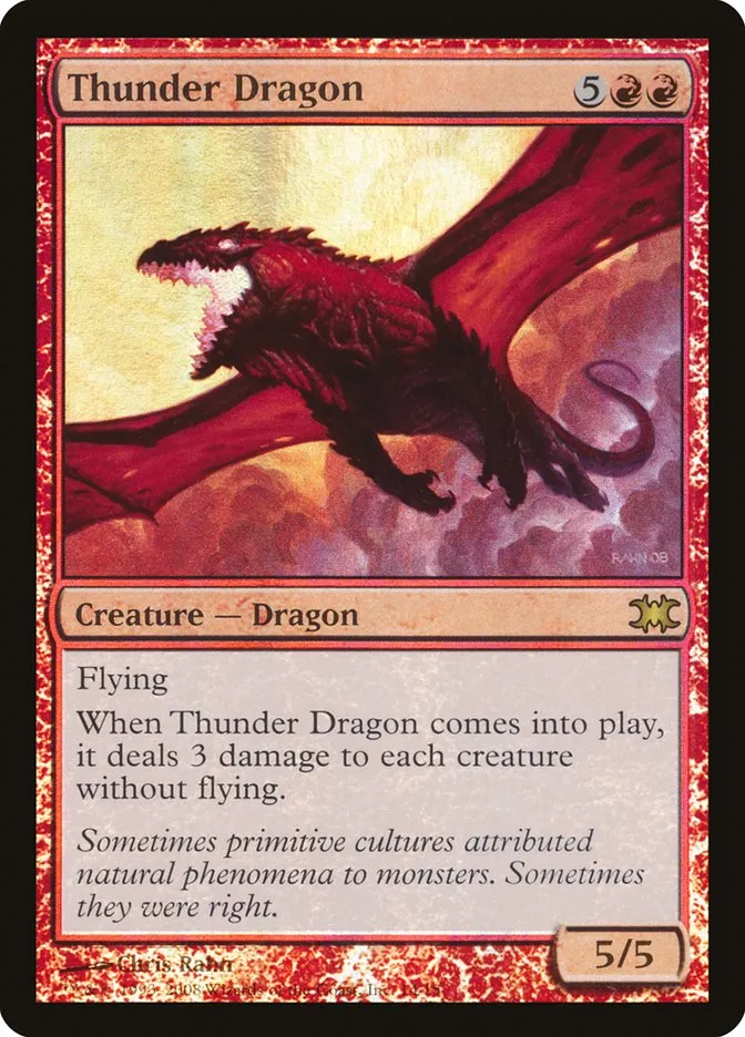 2008 From the Vault: Dragons Thunder Dragon rare #14 unlisted card image
