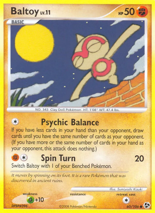 2008 Great Encounters Baltoy Common #060/106 Common card image