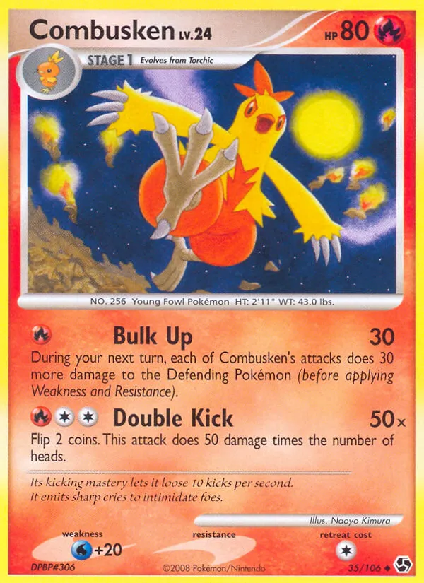 2008 Great Encounters Combusken Uncommon #035/106 Uncommon card image