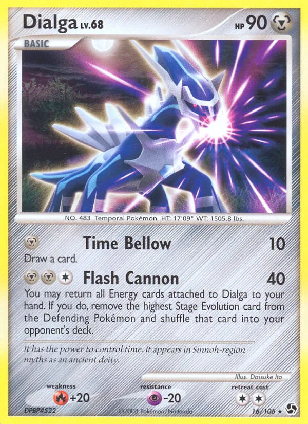 2008 Great Encounters Dialga #016/106 Rare card image