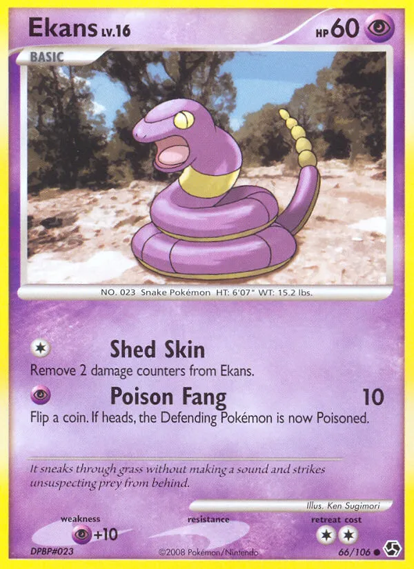 2008 Great Encounters Ekans Common #066/106 Common card image