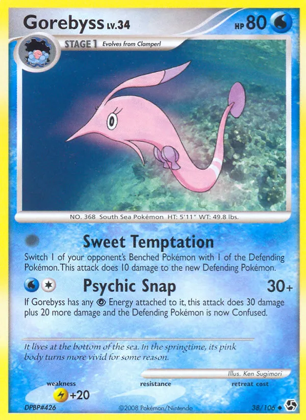 2008 Great Encounters Gorebyss Uncommon #038/106 Uncommon card image