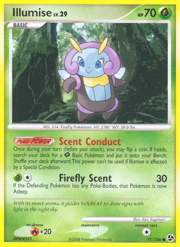 2008 Great Encounters Illumise Common #071/106 Common card image