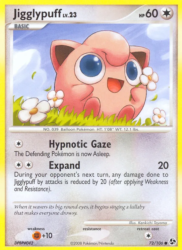 2008 Great Encounters Jigglypuff Common #072/106 Common card image