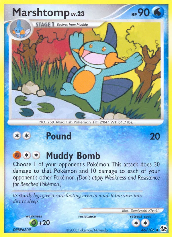 2008 Great Encounters Marshtomp Uncommon #046/106 Uncommon card image