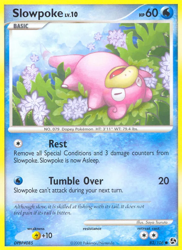 2008 Great Encounters Slowpoke Common #082/106 Common card image