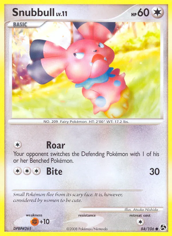 2008 Great Encounters Snubbull Common #084/106 Common card image
