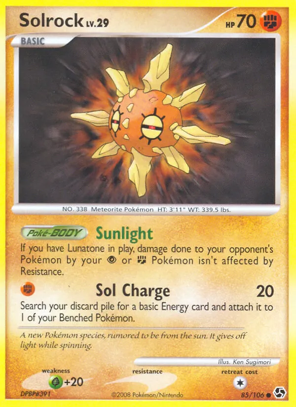 2008 Great Encounters Solrock Common #085/106 Common card image