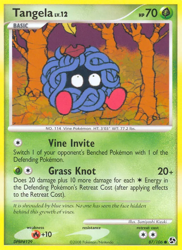 2008 Great Encounters Tangela Common #087/106 Common card image