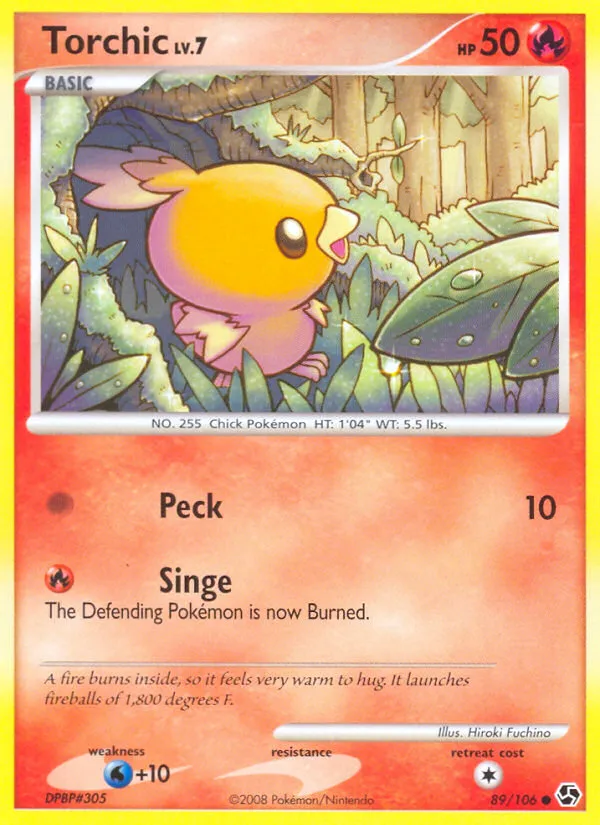2008 Great Encounters Torchic Common #089/106 Common card image