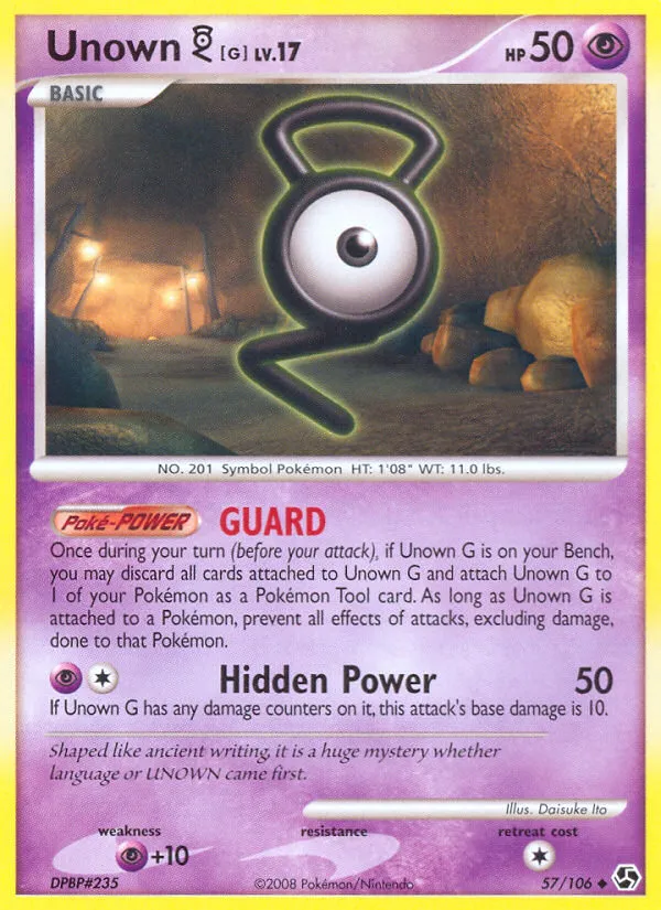 2008 Great Encounters Unown [G] #057/106 Uncommon card image
