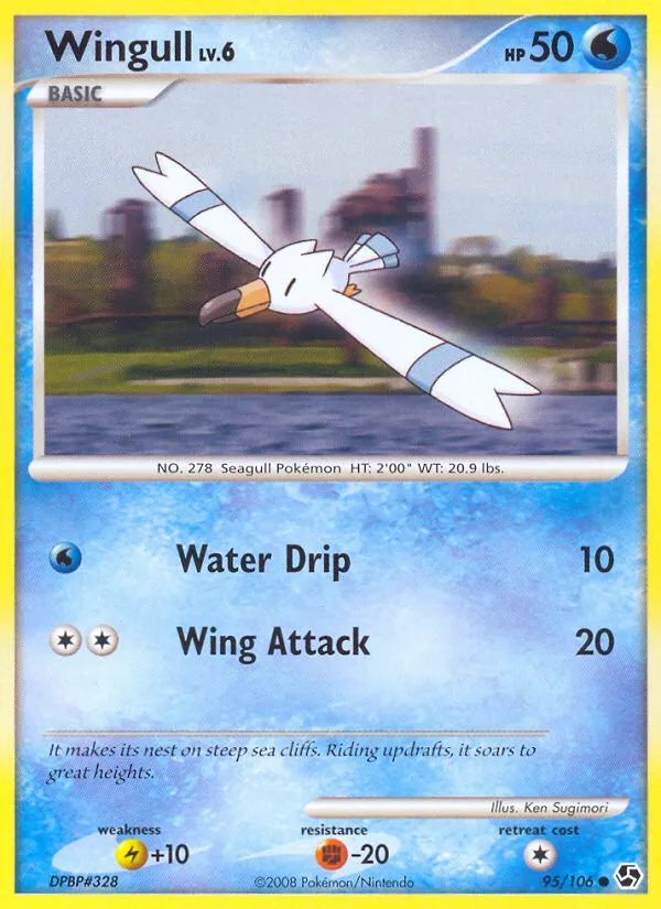 2008 Great Encounters Wingull Common #095/106 Common card image