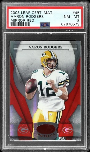 2008 Leaf Certified Materials Aaron Rodgers Mirror Red #45 card image