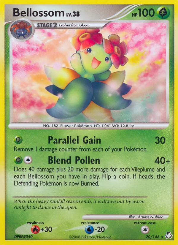 2008 Legends Awakened Bellossom Rare #020/146 Rare card image