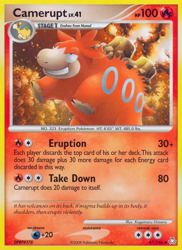 2008 Legends Awakened Camerupt #047/146 Uncommon card image