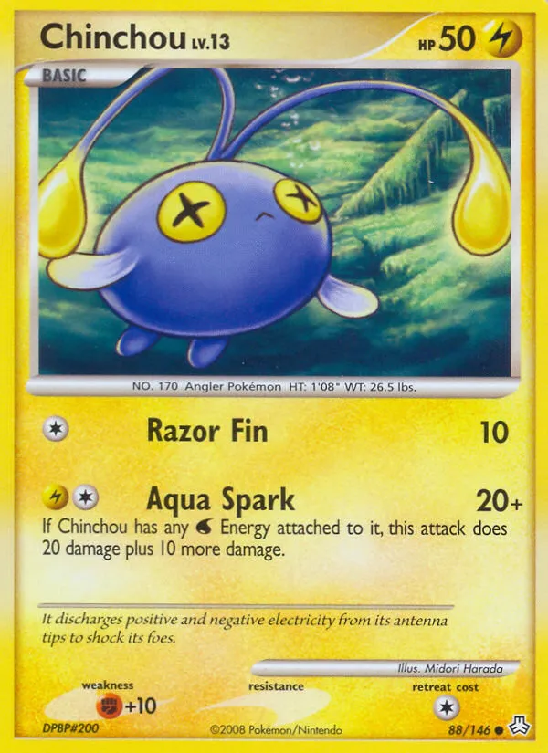 2008 Legends Awakened Chinchou #088/146 Common card image