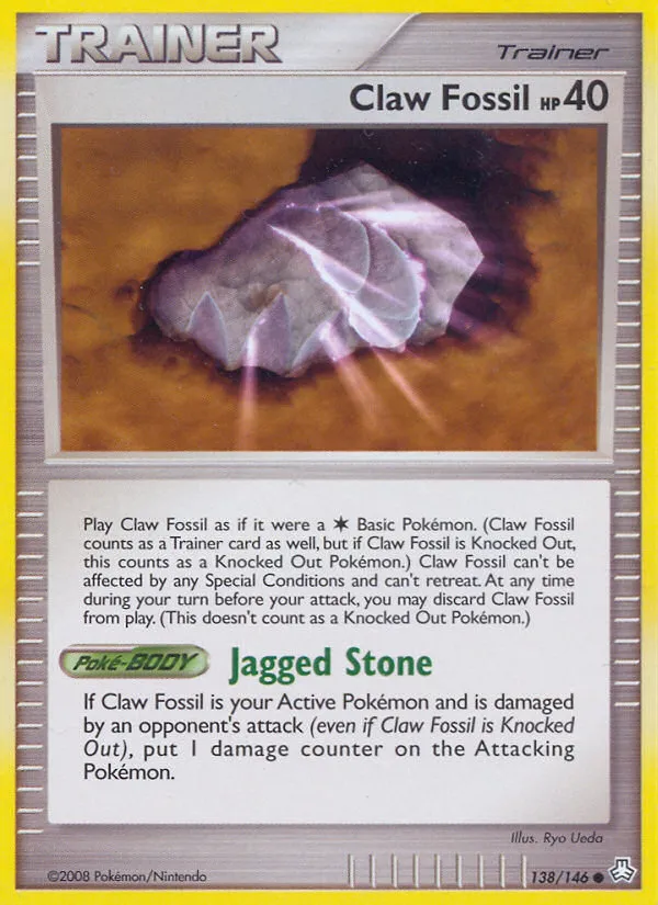 2008 Legends Awakened Claw Fossil #138/146 Common card image