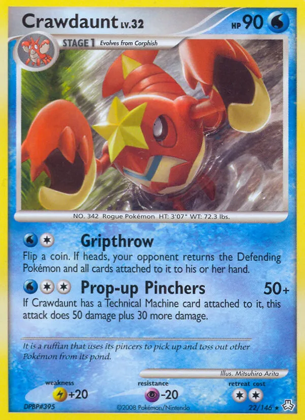 2008 Legends Awakened Crawdaunt Rare #022/146 Rare card image