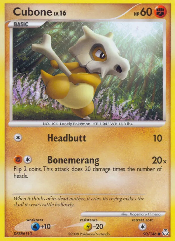 2008 Legends Awakened Cubone Common #090/146 Common card image