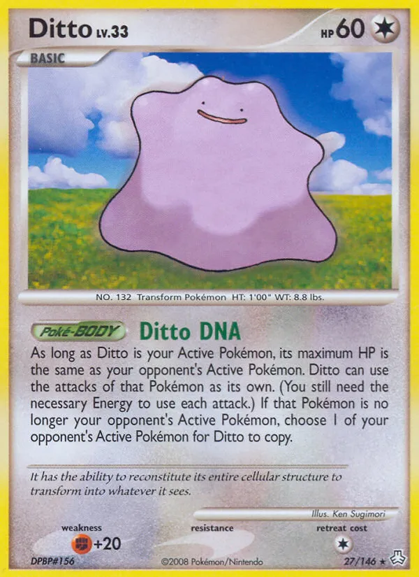 2008 Legends Awakened Ditto Rare #027/146 Rare card image