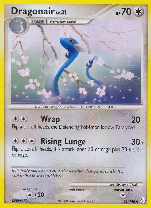 2008 Legends Awakened Dragonair #052/146 Uncommon card image