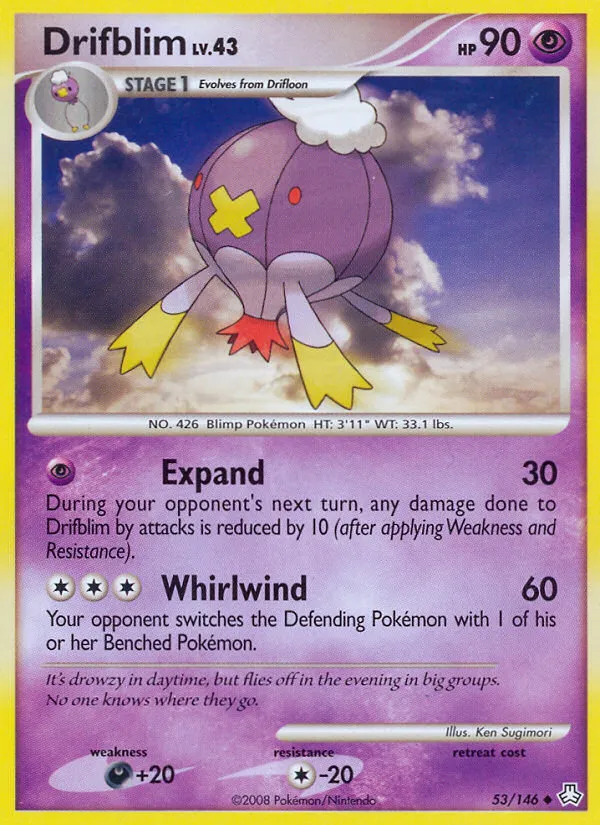 2008 Legends Awakened Drifblim #053/146 Uncommon card image