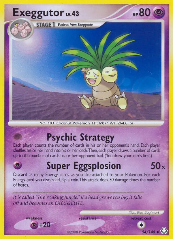 2008 Legends Awakened Exeggutor #054/146 Uncommon card image