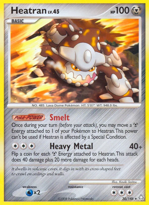 2008 Legends Awakened Heatran #030/146 Rare card image