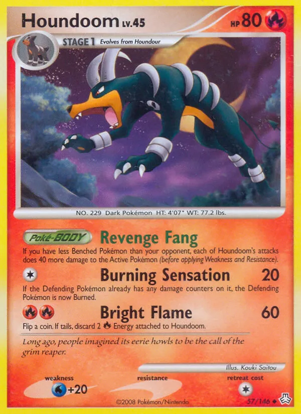 2008 Legends Awakened Houndoom #057/146 Uncommon card image