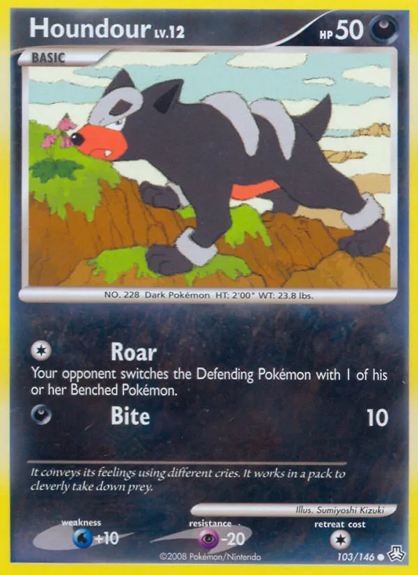 2008 Legends Awakened Houndour #103/146 Common card image