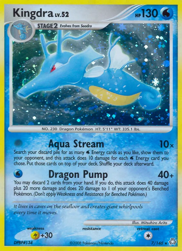 2008 Legends Awakened Kingdra Rare Holo #007/146 Rare Holo card image