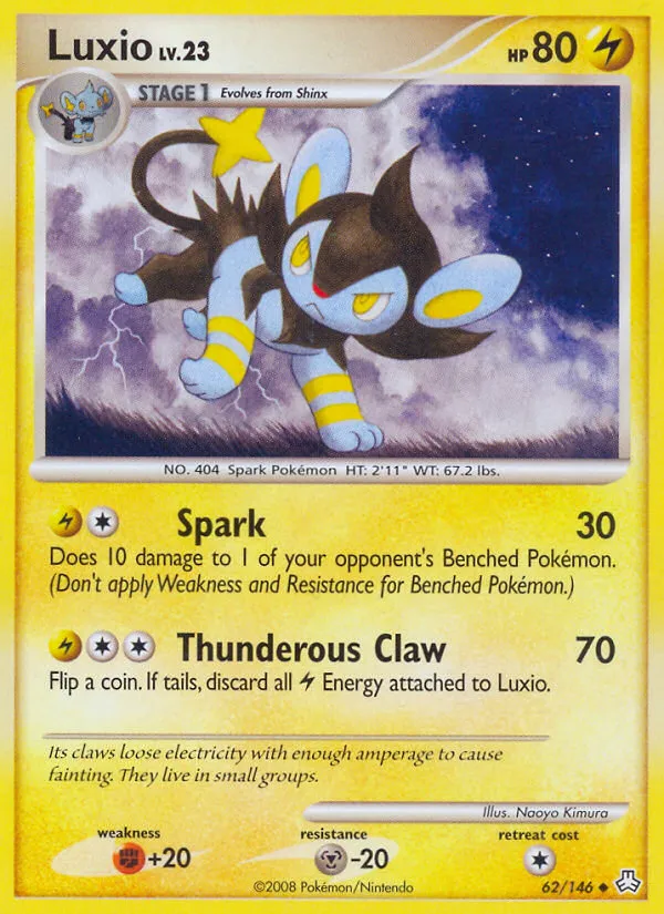 2008 Legends Awakened Luxio #062/146 Uncommon card image