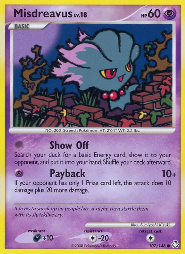 2008 Legends Awakened Misdreavus #107/146 Common card image