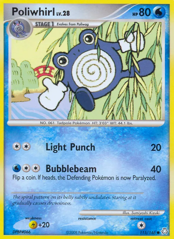 2008 Legends Awakened Poliwhirl #115/146 Common card image