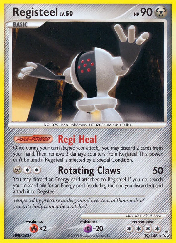 2008 Legends Awakened Registeel #039/146 Rare card image