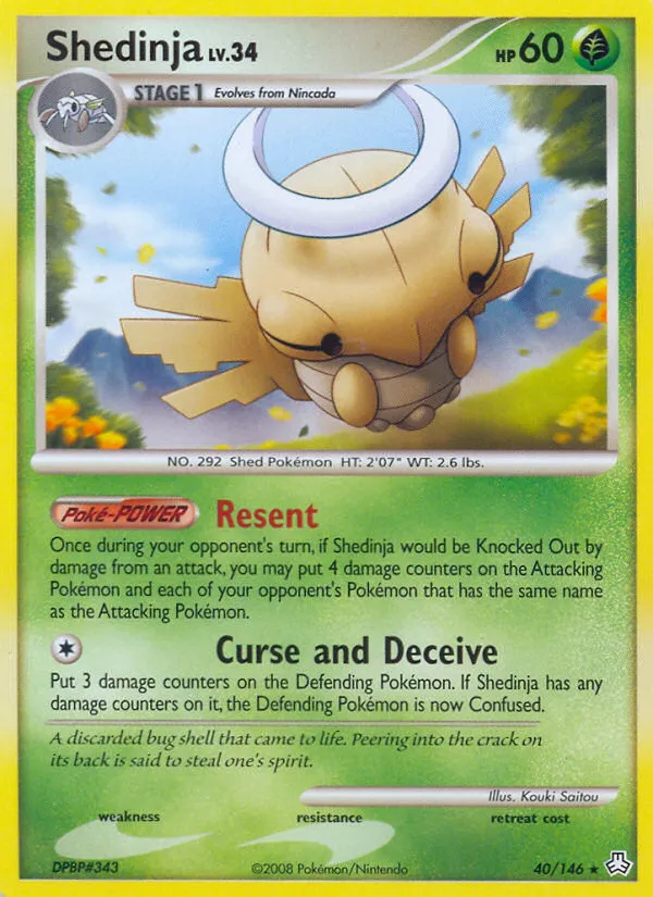 2008 Legends Awakened Shedinja #040/146 Rare card image