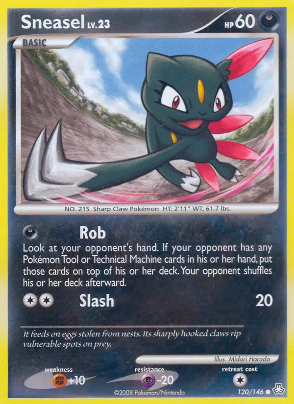 2008 Legends Awakened Sneasel Common #120/146 Common card image