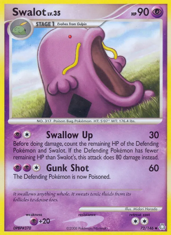 2008 Legends Awakened Swalot #072/146 Uncommon card image