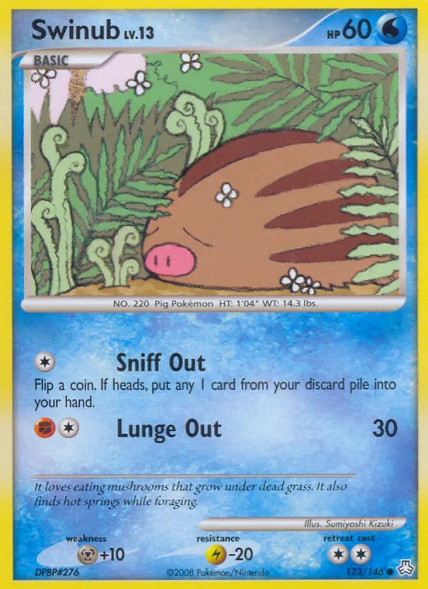 2008 Legends Awakened Swinub #123/146 Common card image