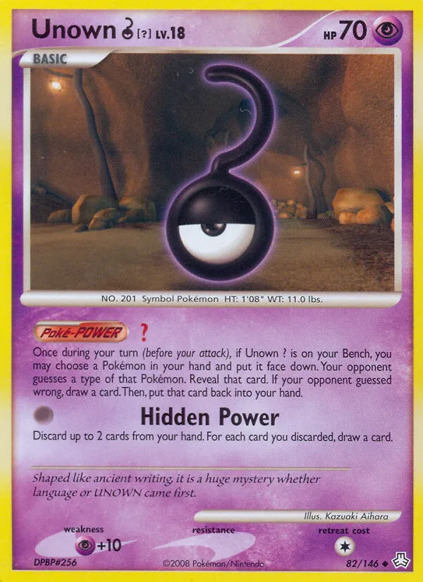 2008 Legends Awakened Unown [!] #042/146 Rare card image
