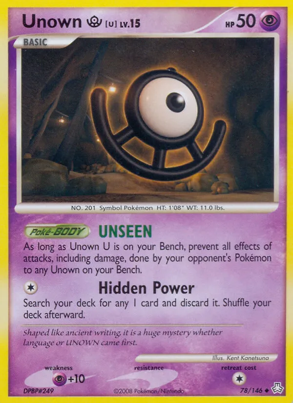 2008 Legends Awakened Unown [U] #078/146 Uncommon card image